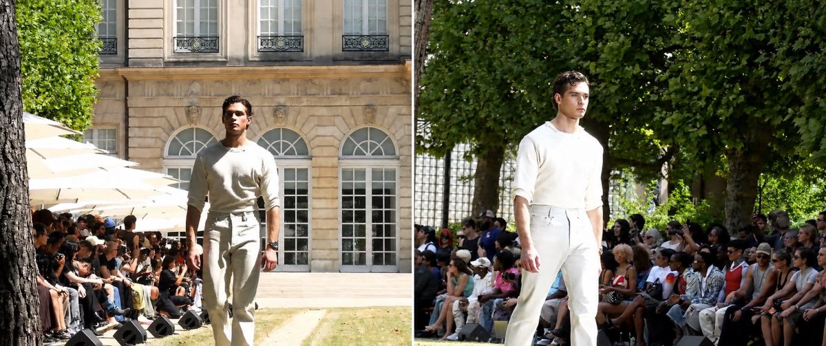 Streamer Clavicular opens the 424 SS27 men's runway show during Paris Fashion Week.